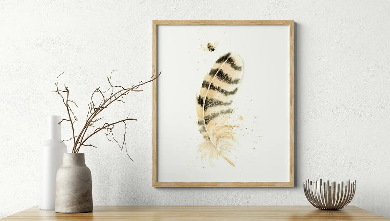 Owl shown in a room setting