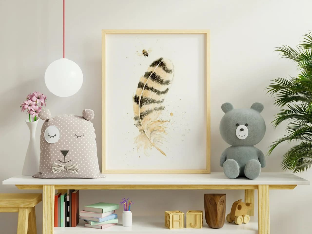 Owl shown in a room setting