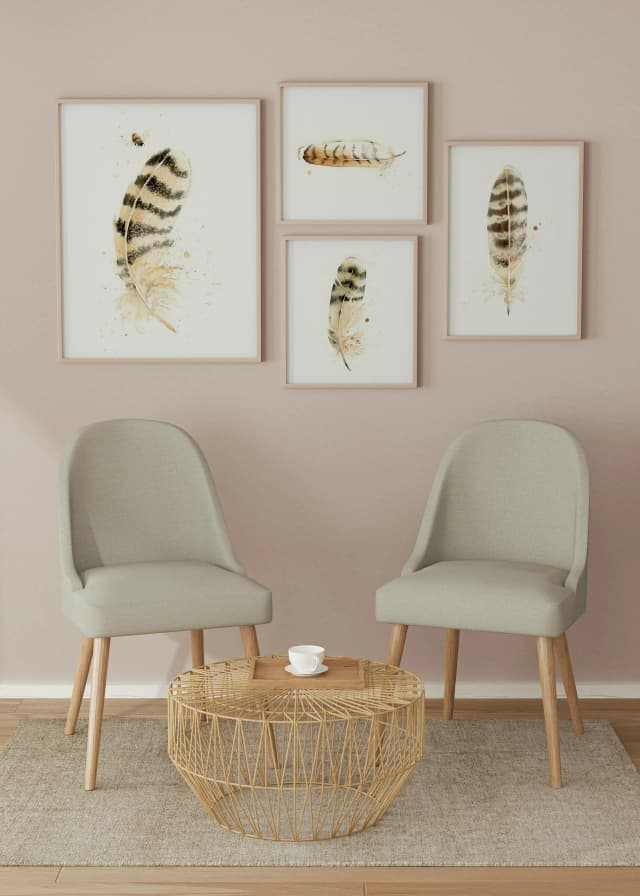 Owl shown in a room setting