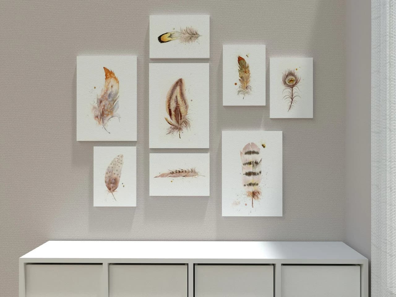 Owl shown in a room setting