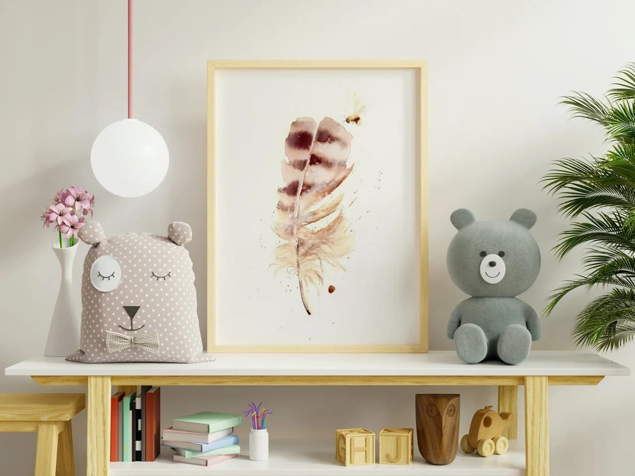 Owl shown in a room setting