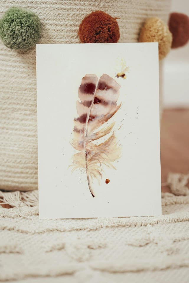 Owl shown in a room setting