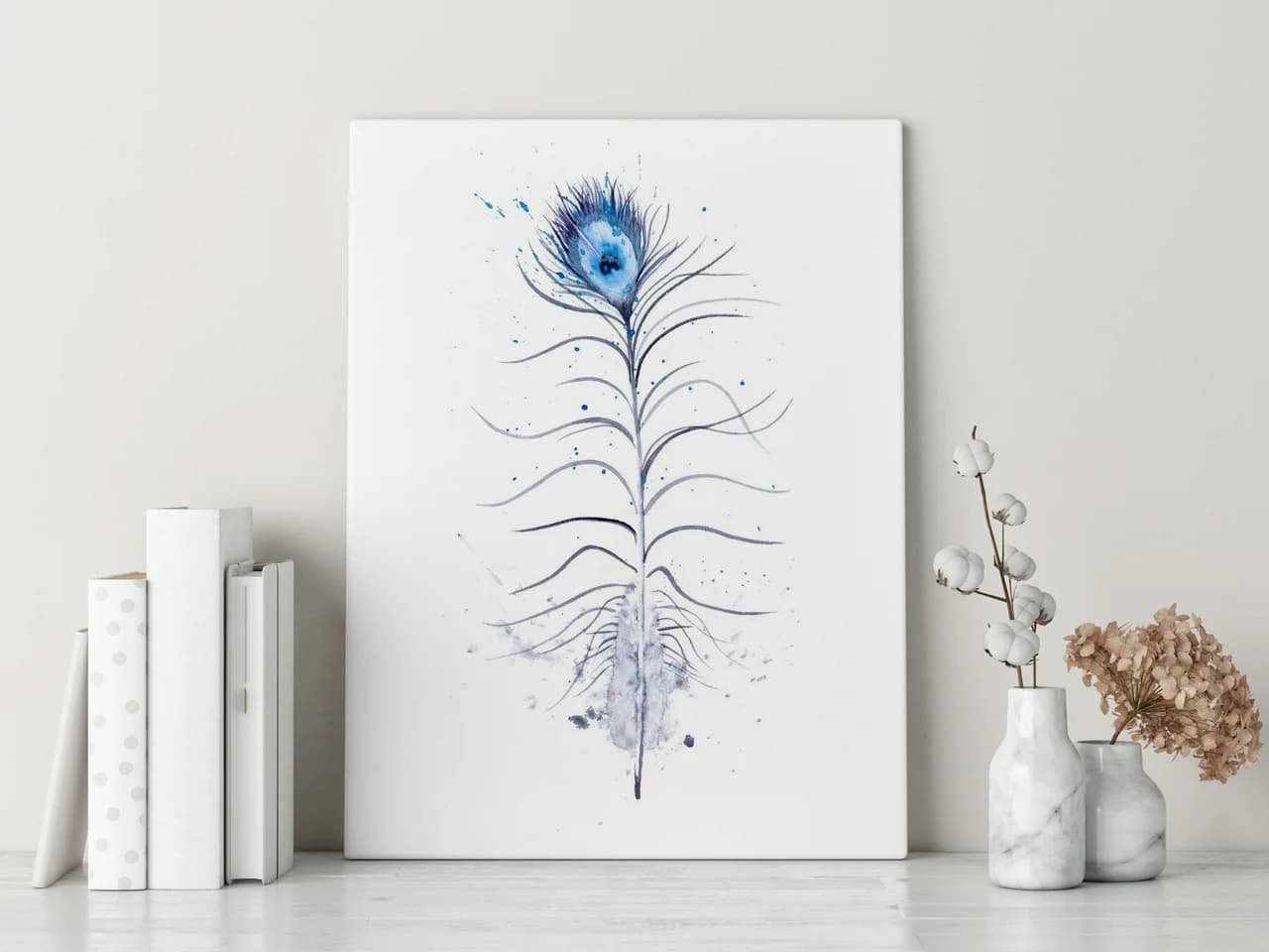 Peacock shown in a room setting