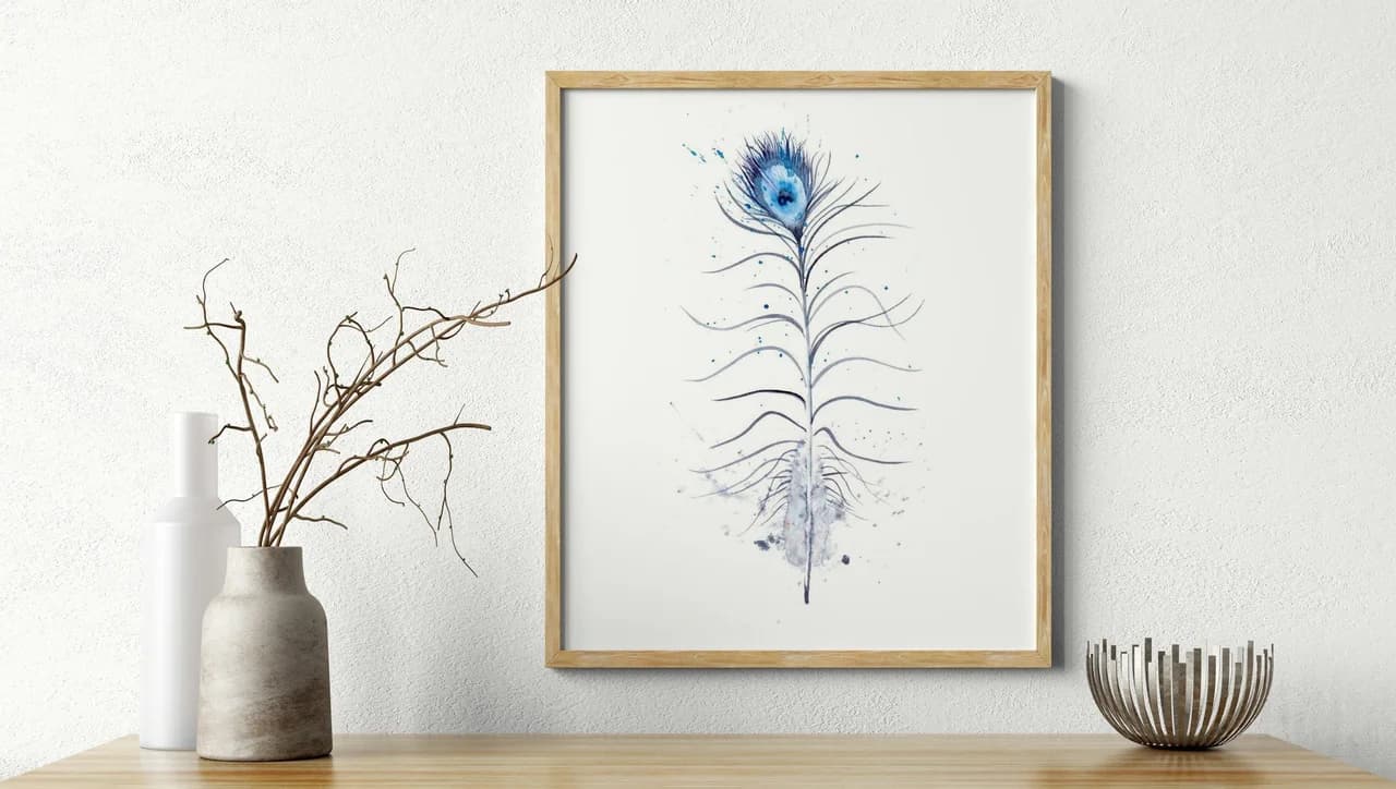 Peacock shown in a room setting