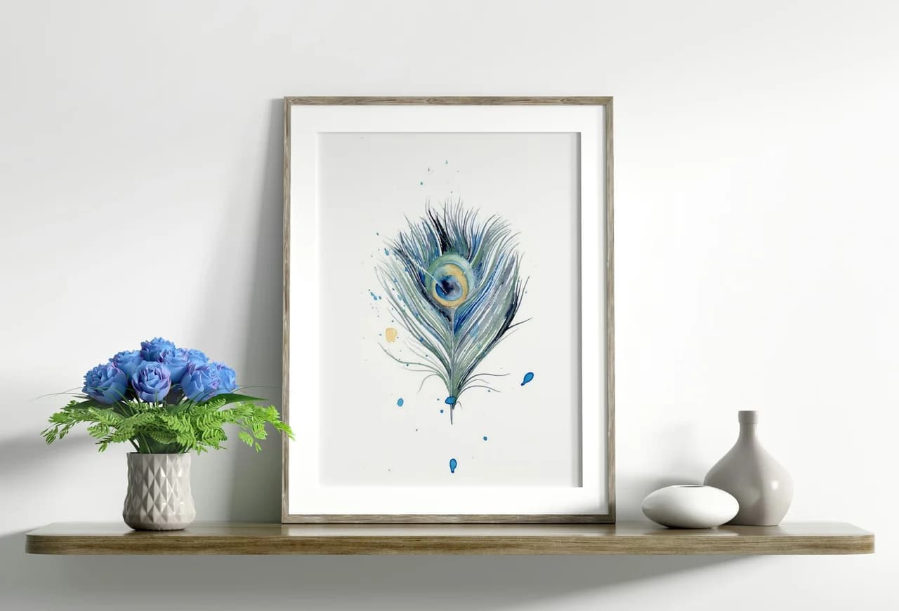 Peacock shown in a room setting