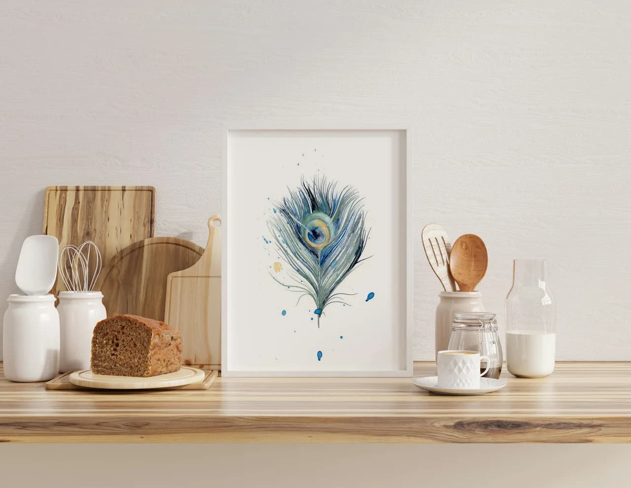 Peacock shown in a room setting