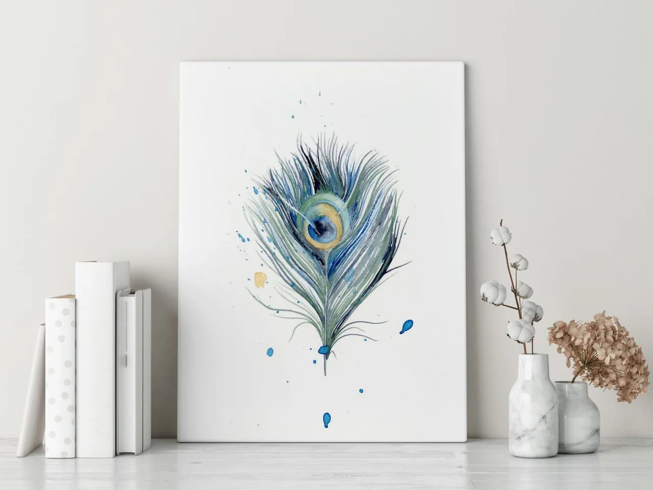 Peacock shown in a room setting