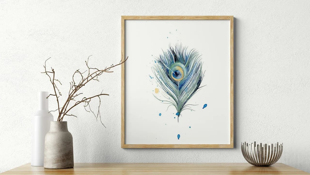 Peacock shown in a room setting