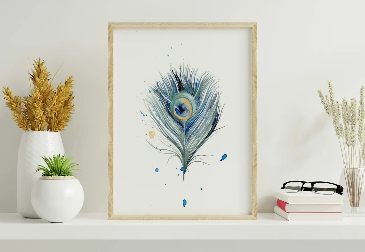 Peacock shown in a room setting
