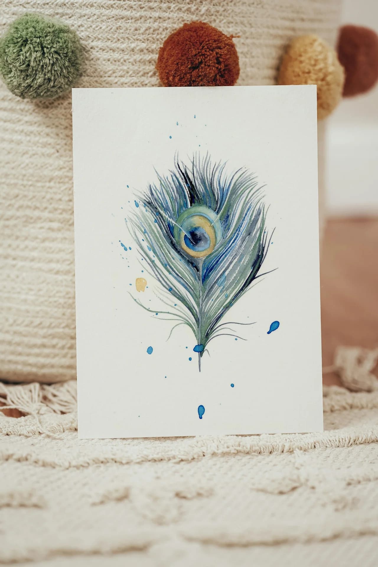 Peacock shown in a room setting