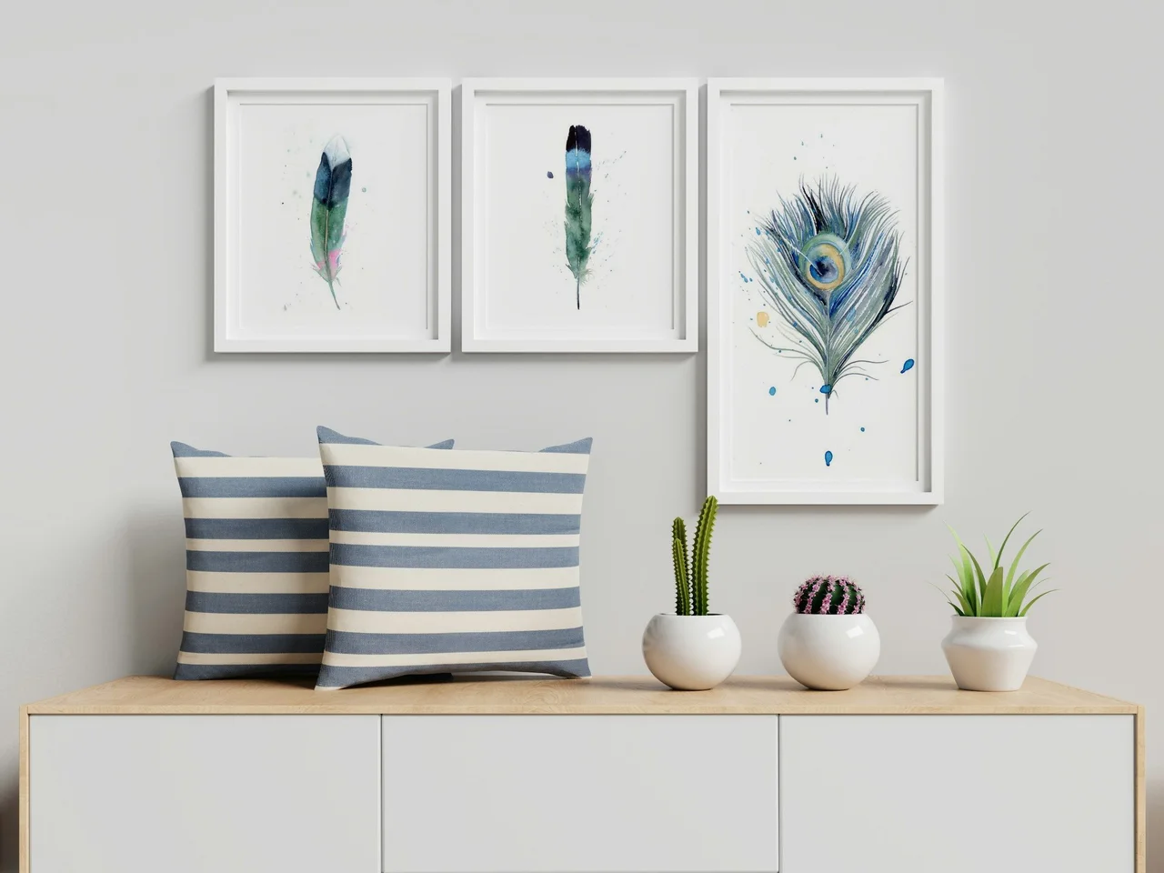 Peacock shown in a room setting