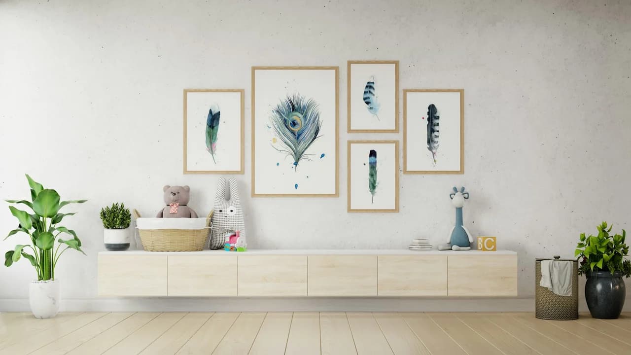 Peacock shown in a room setting