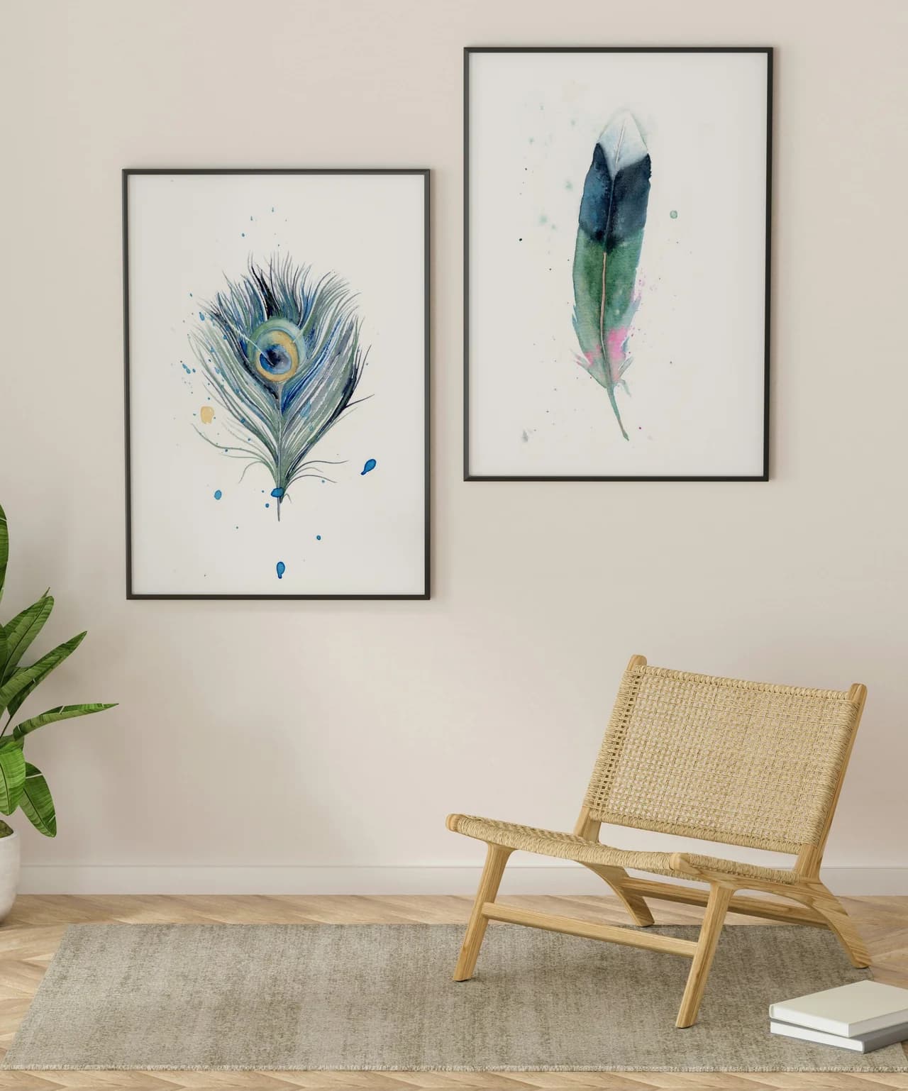 Peacock shown in a room setting
