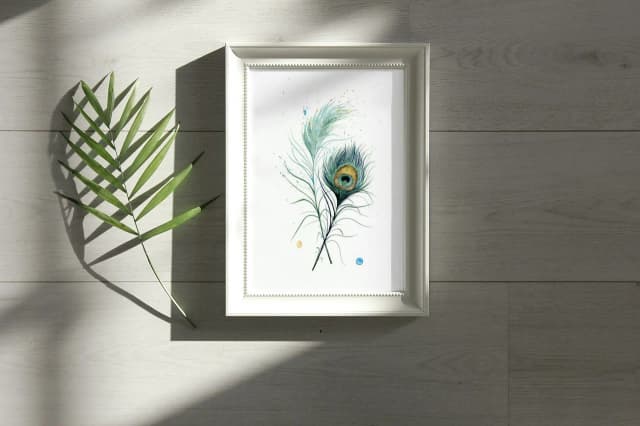 Peacock shown in a room setting