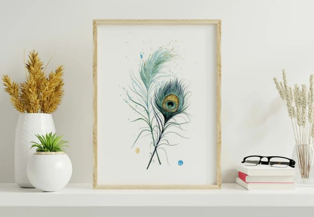 Peacock shown in a room setting