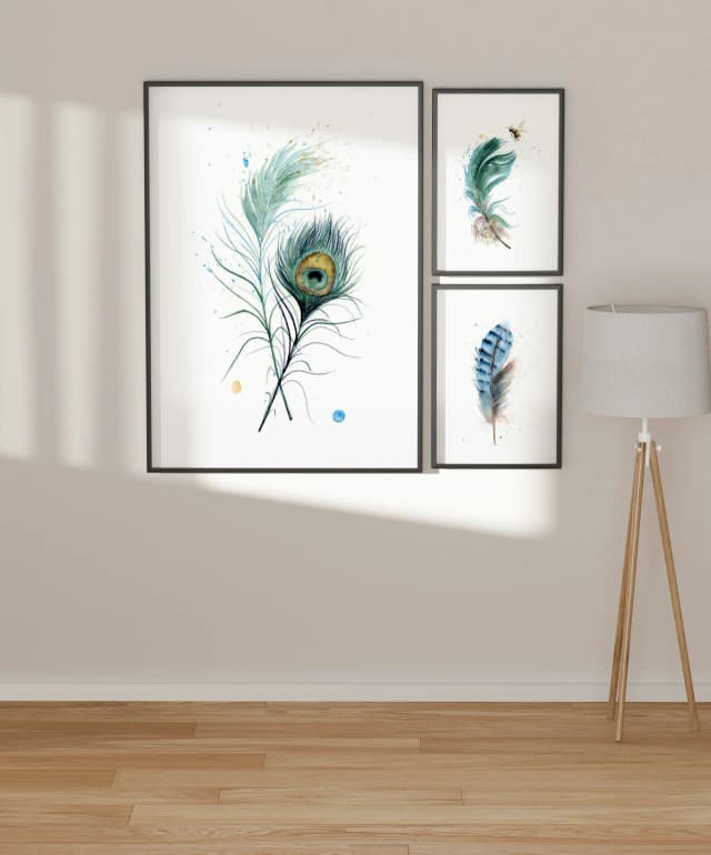 Peacock shown in a room setting