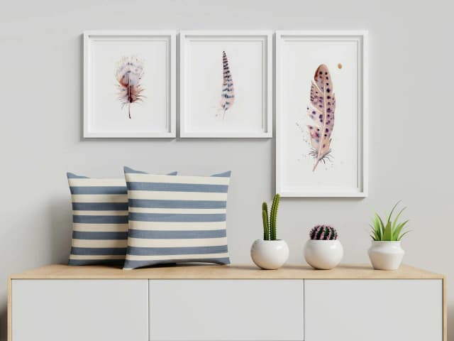 Guinea Fowl shown in a room setting