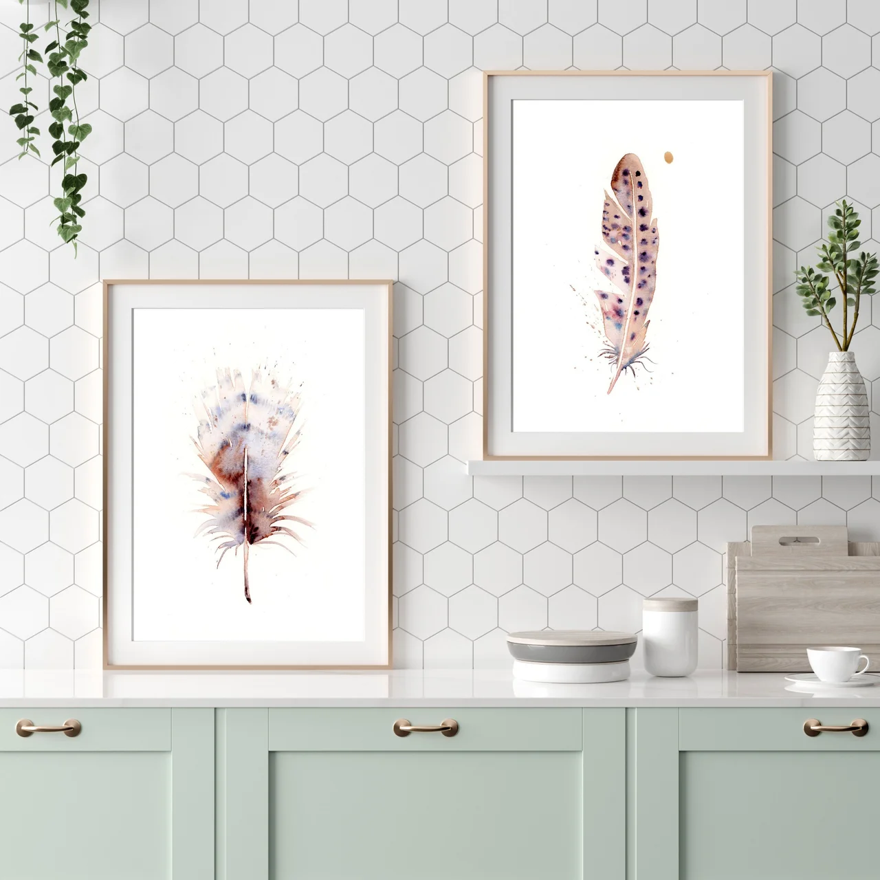 Guinea Fowl shown in a room setting