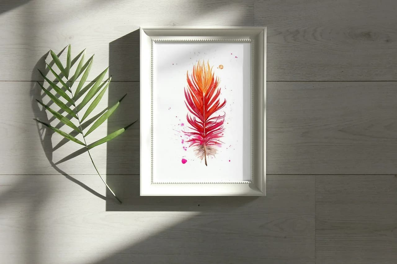 Scarlet Macaw shown in a room setting
