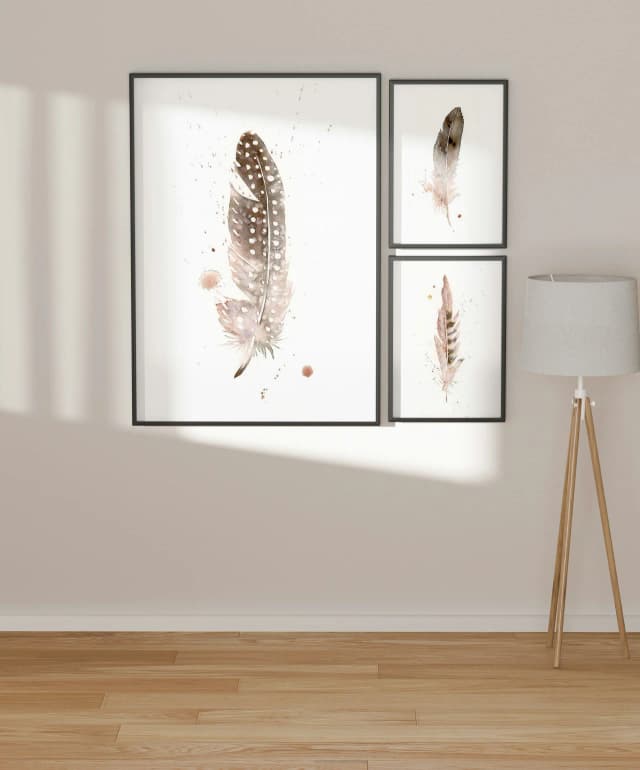 Guinea Fowl shown in a room setting