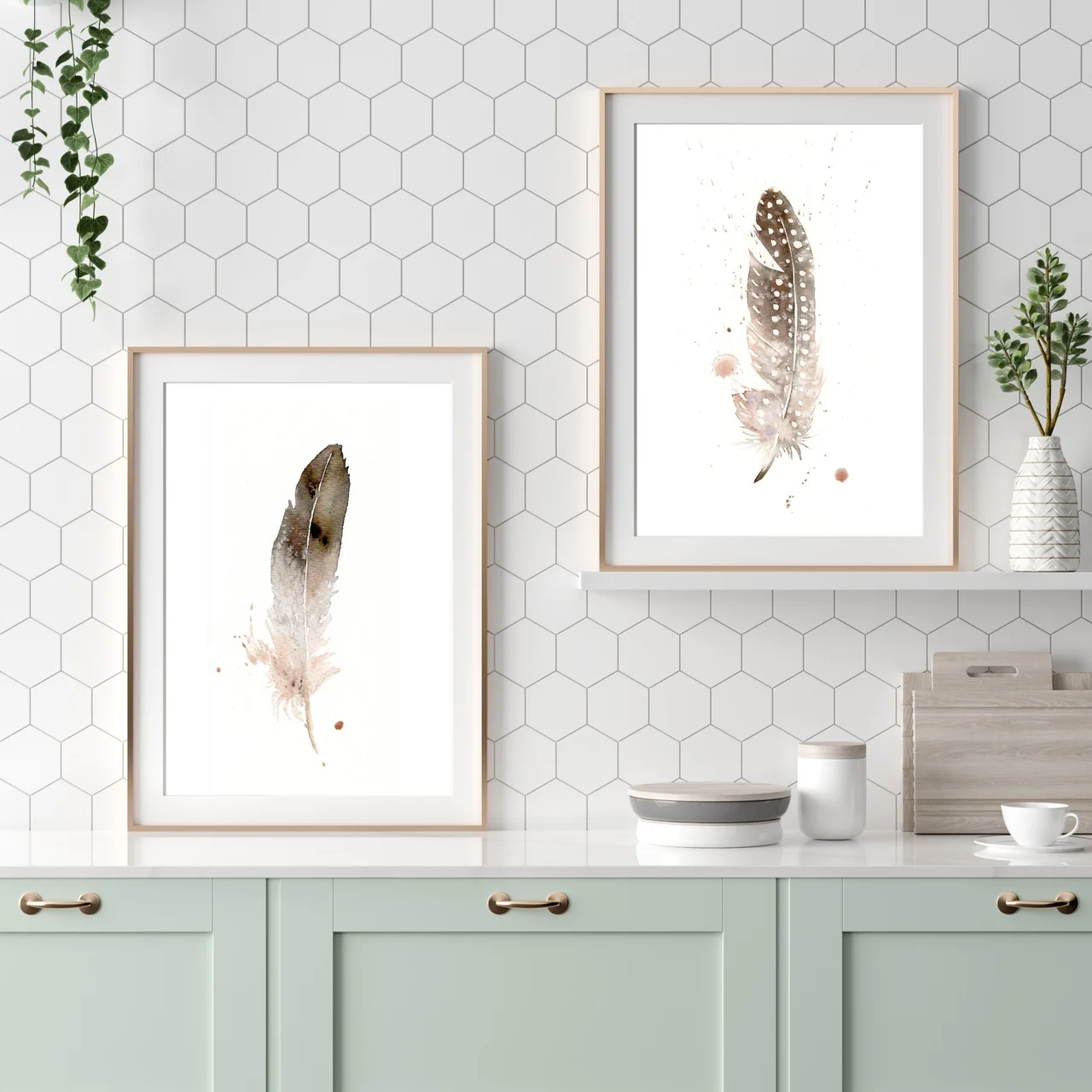 Guinea Fowl shown in a room setting