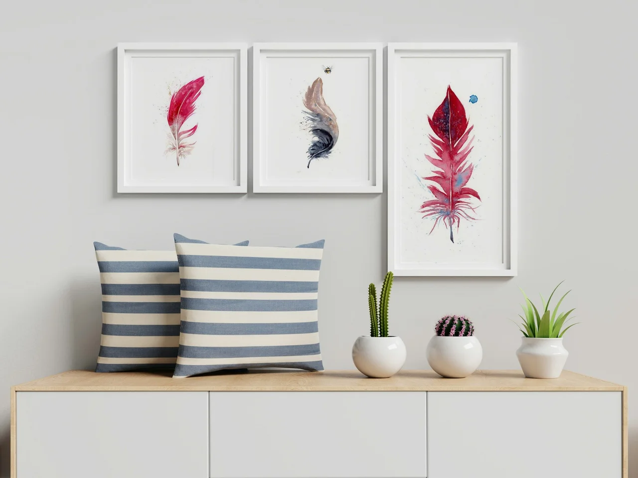 Scarlet Macaw shown in a room setting