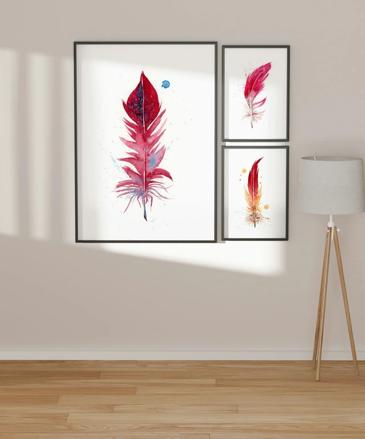 Scarlet Macaw shown in a room setting