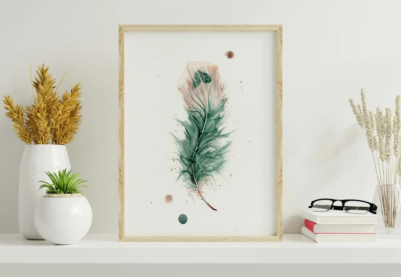 Peacock shown in a room setting