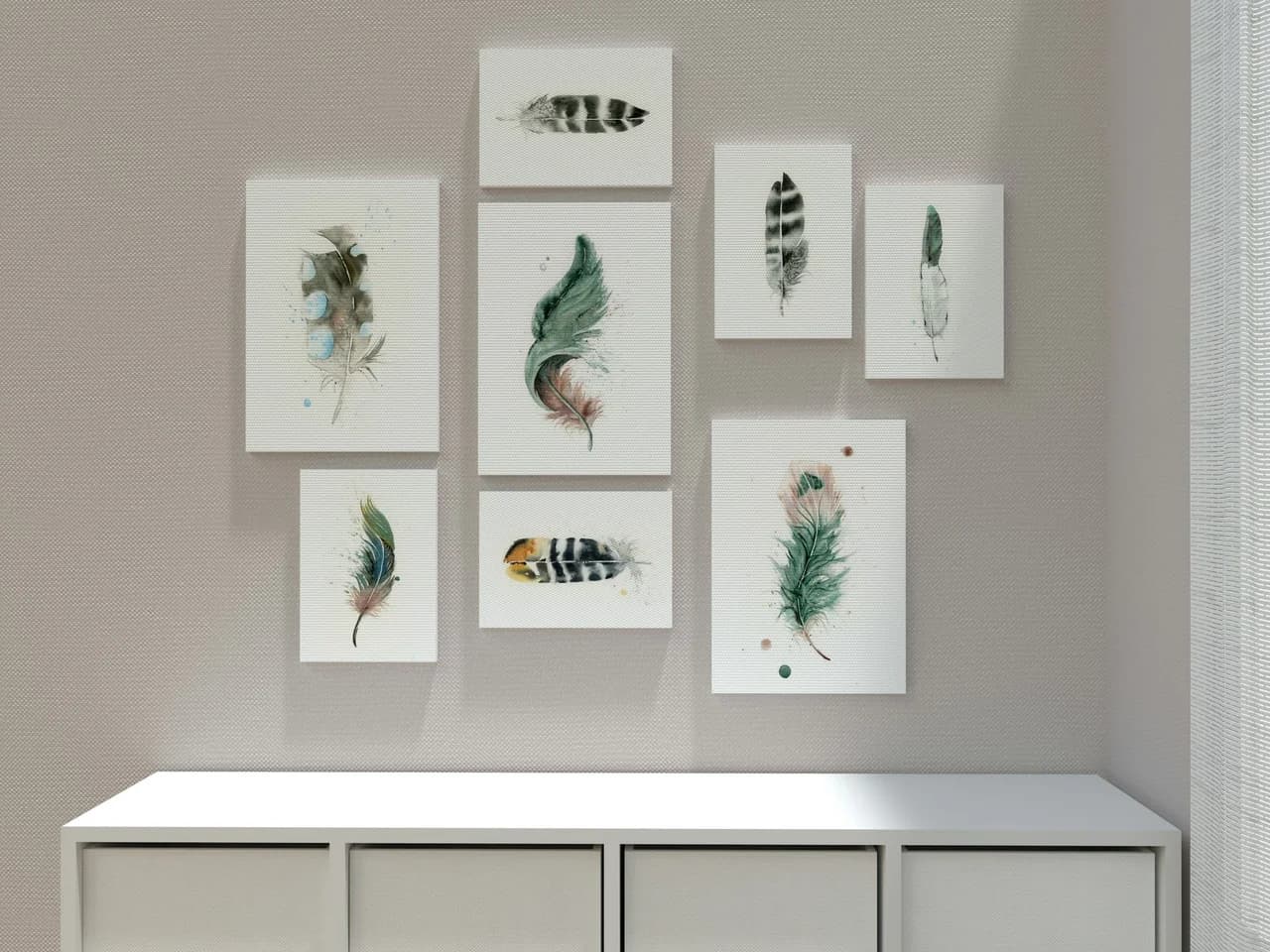 Peacock shown in a room setting