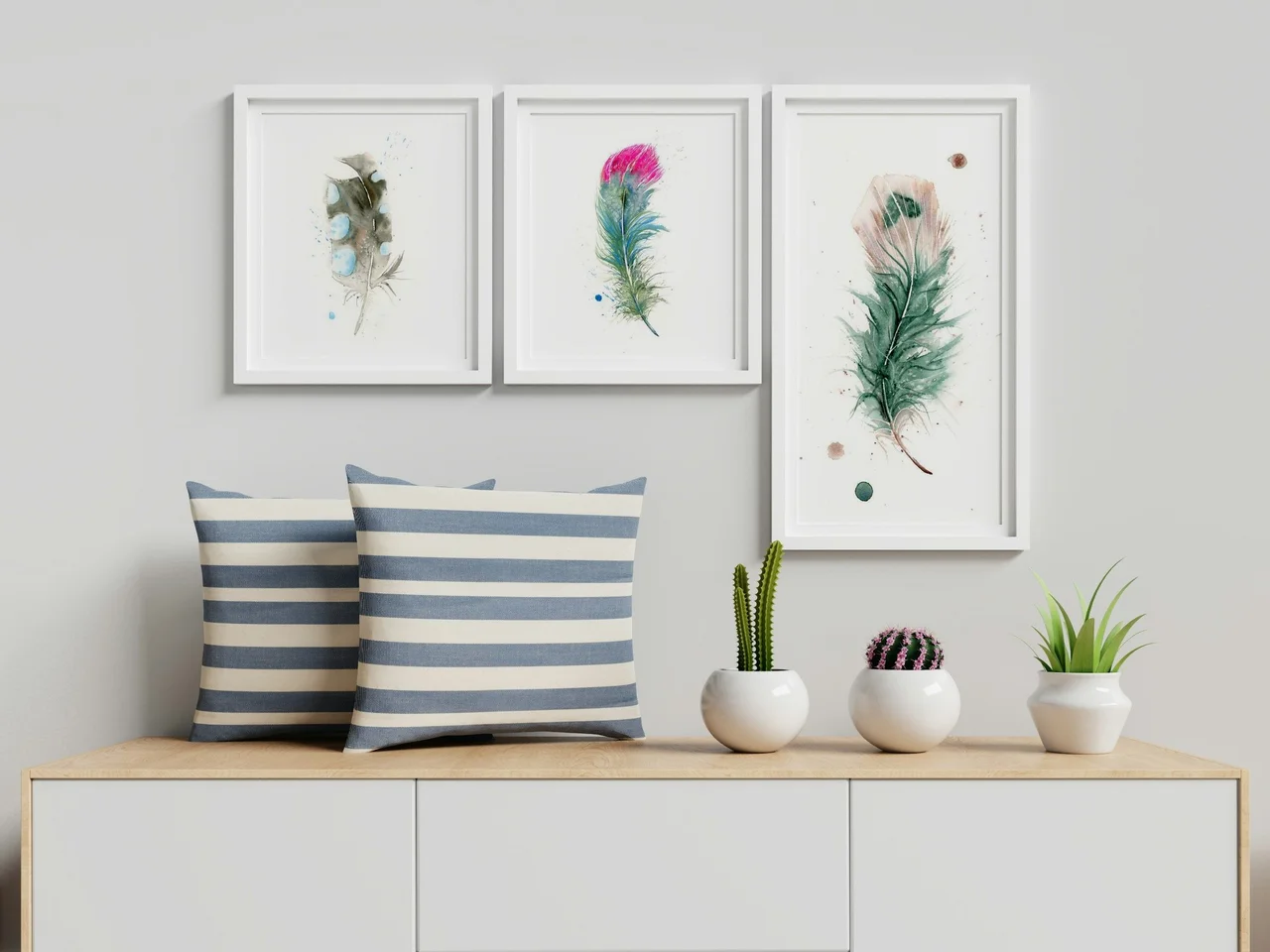 Peacock shown in a room setting