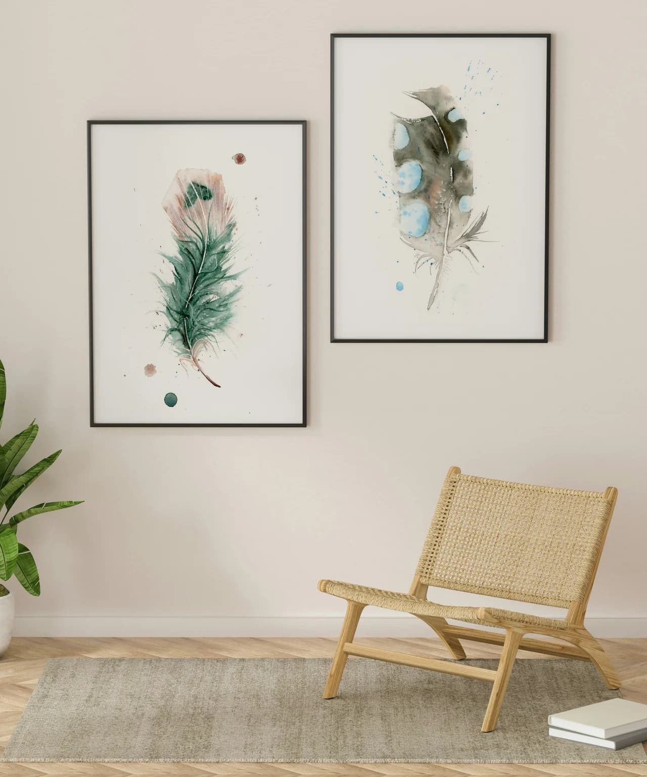 Peacock shown in a room setting