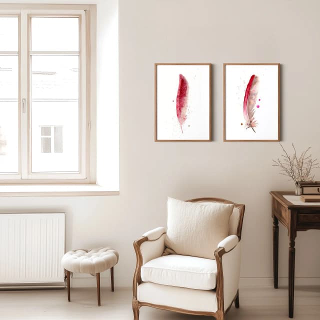 Cardinal shown in a room setting
