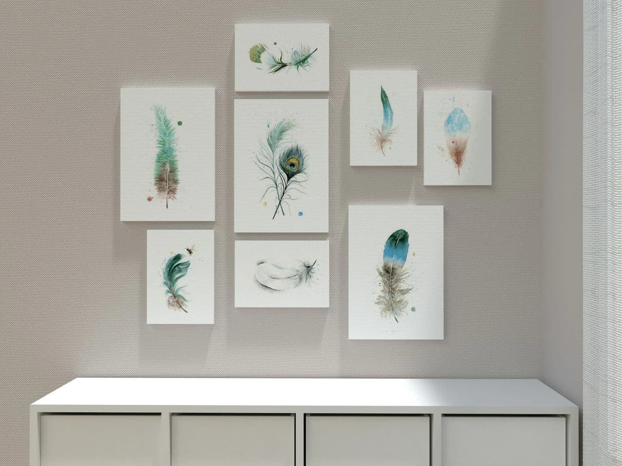 Duck shown in a room setting