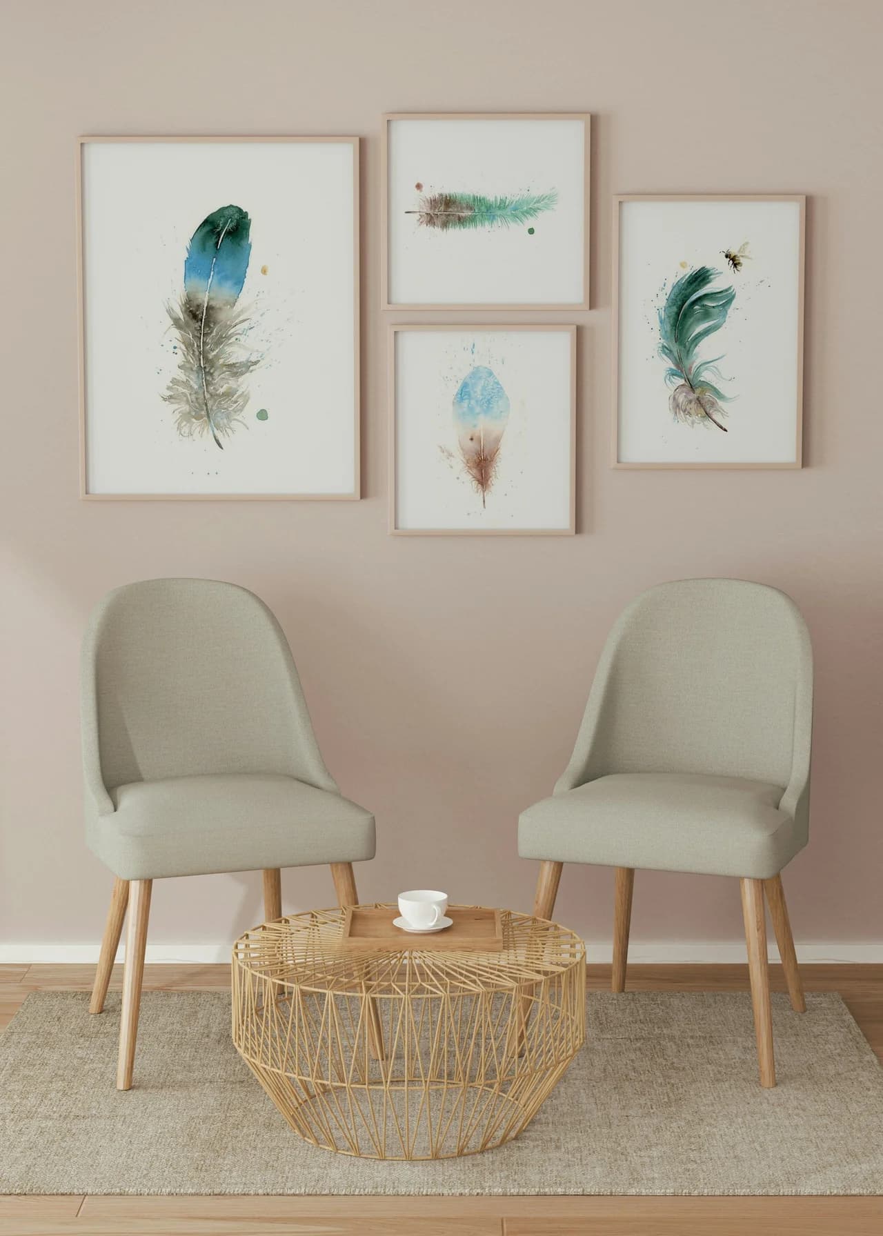 Duck shown in a room setting
