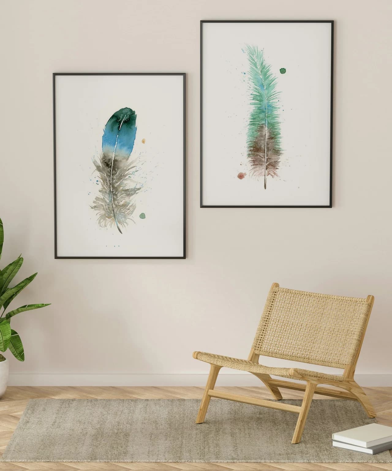 Duck shown in a room setting