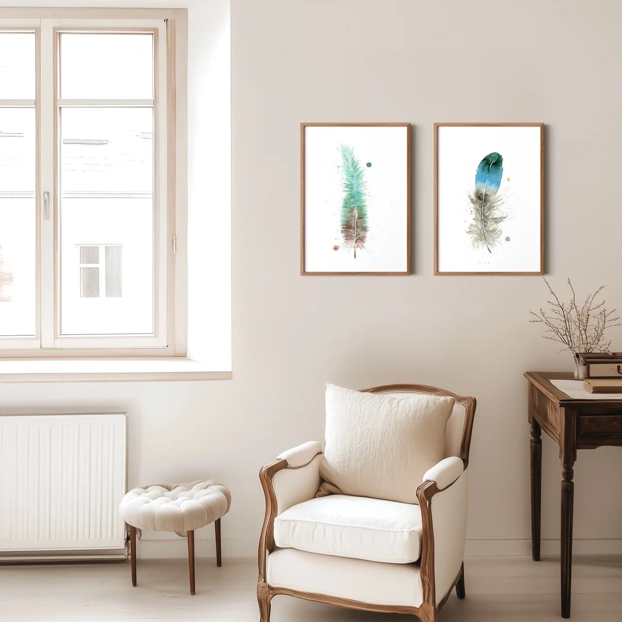 Duck shown in a room setting