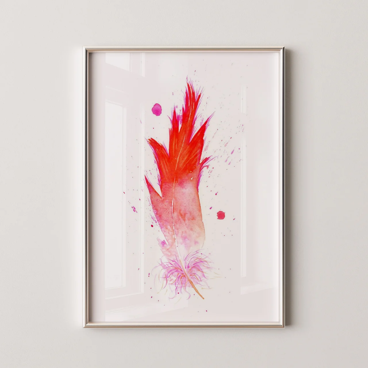 Flamingo shown in a room setting