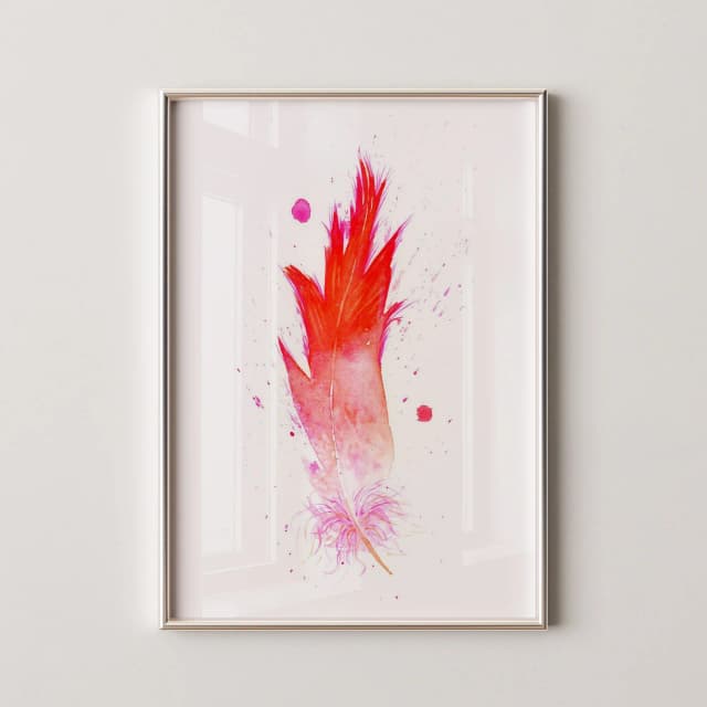 Flamingo shown in a room setting