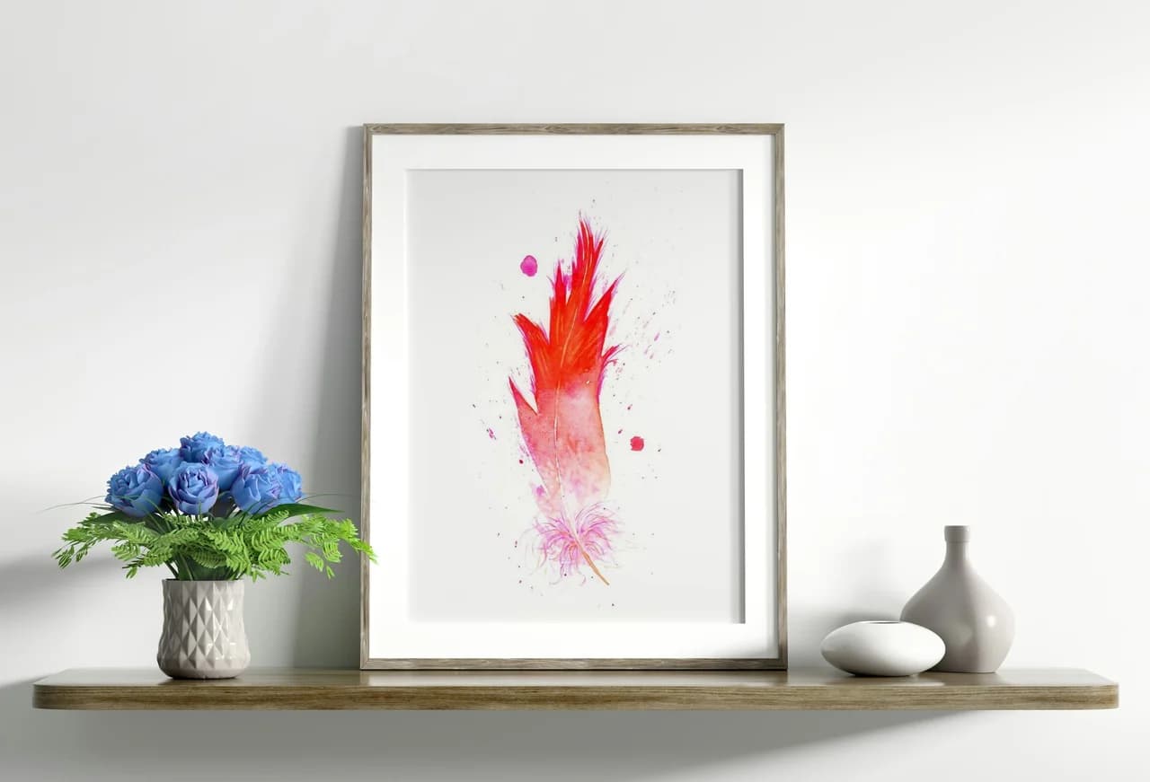 Flamingo shown in a room setting