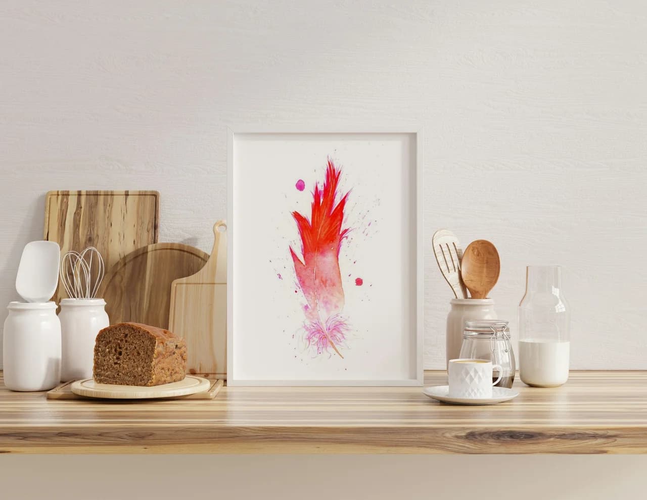 Flamingo shown in a room setting