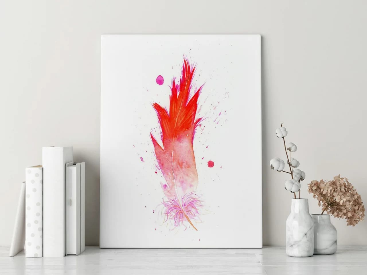 Flamingo shown in a room setting