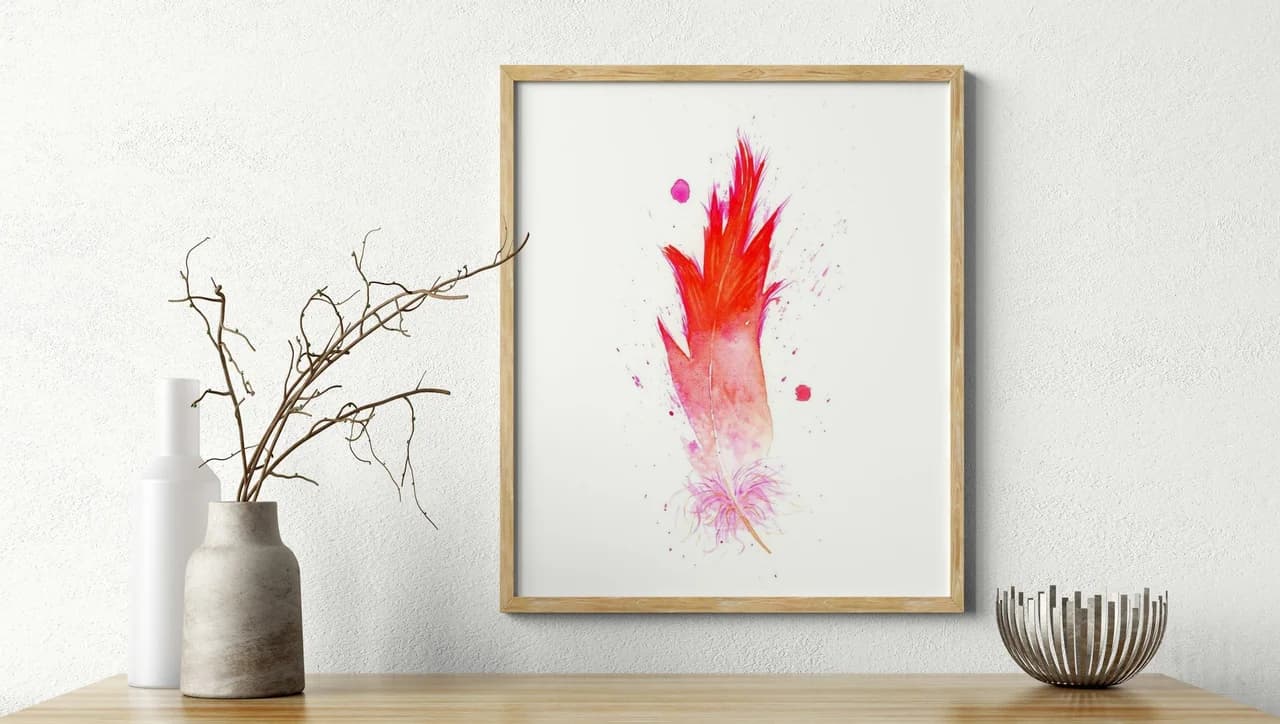 Flamingo shown in a room setting