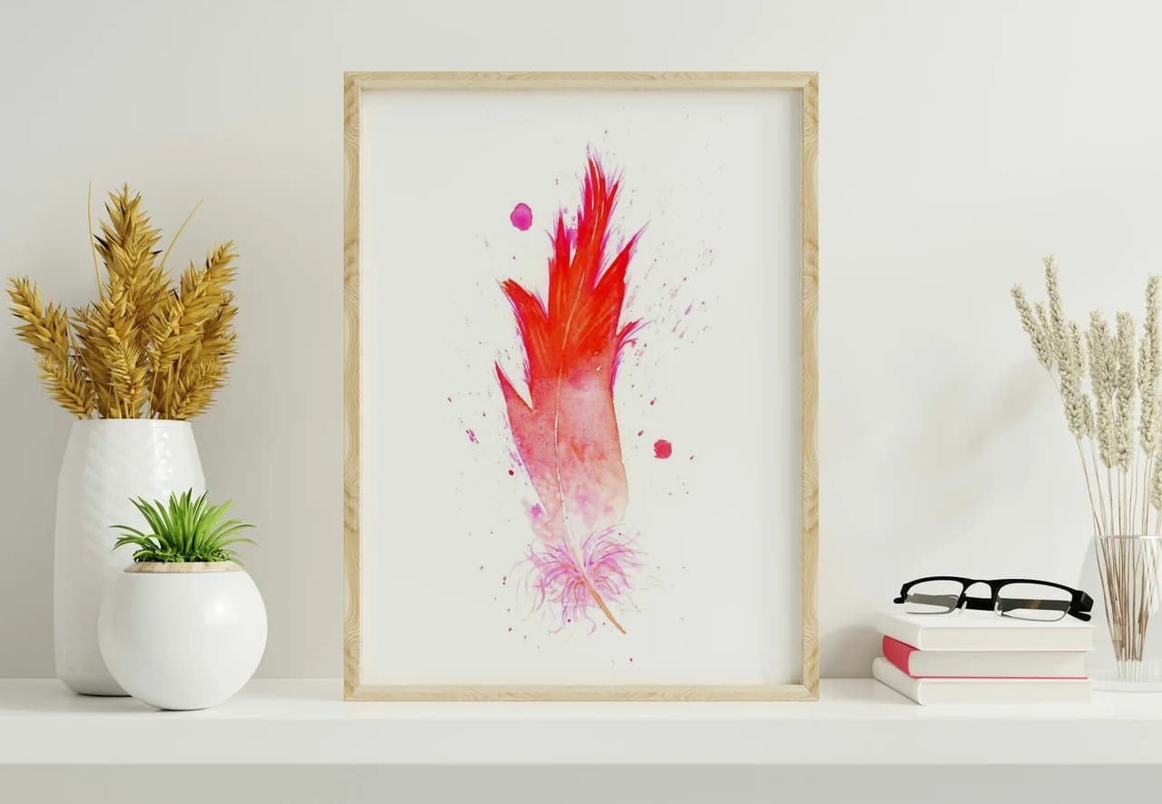 Flamingo shown in a room setting