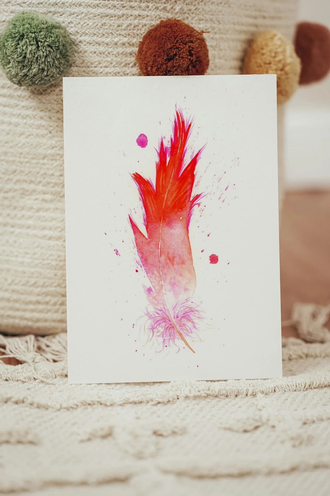 Flamingo shown in a room setting