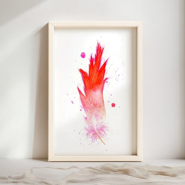 Flamingo shown in a room setting