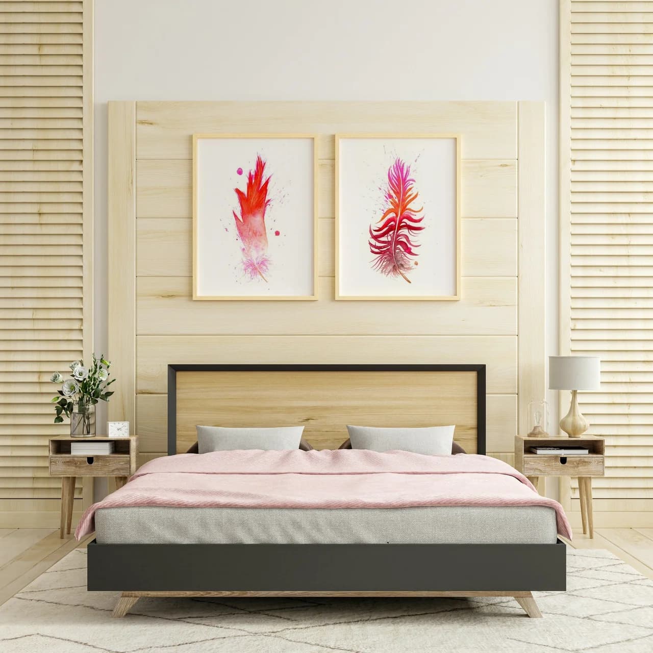 Flamingo shown in a room setting