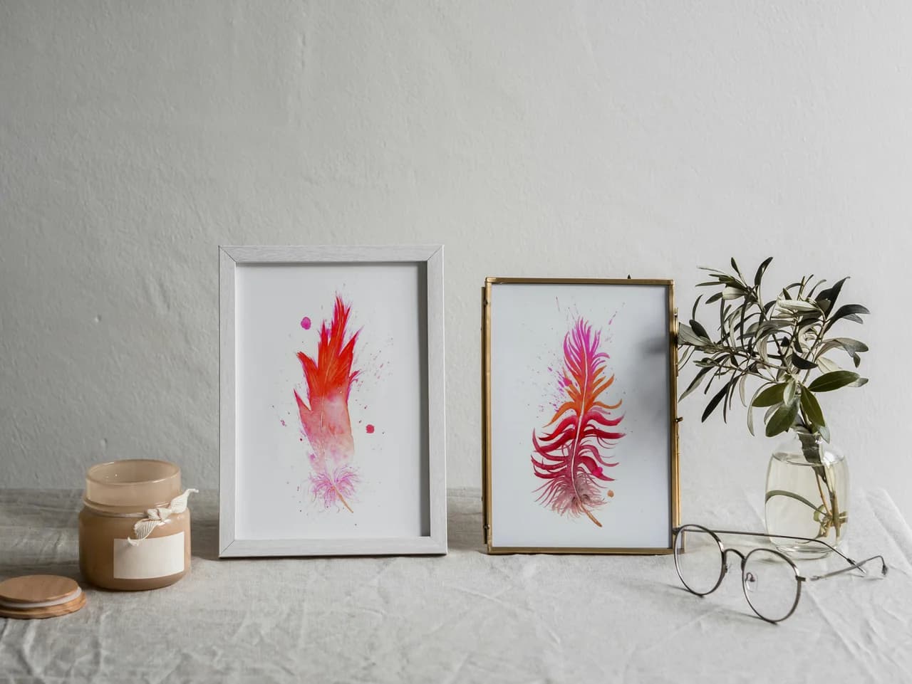 Flamingo shown in a room setting