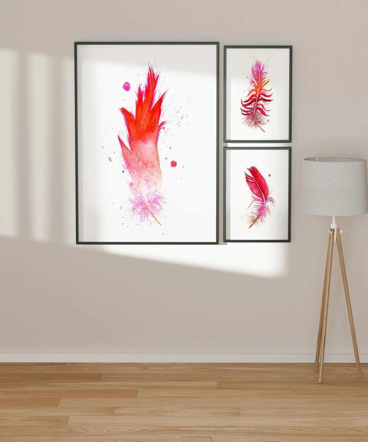 Flamingo shown in a room setting