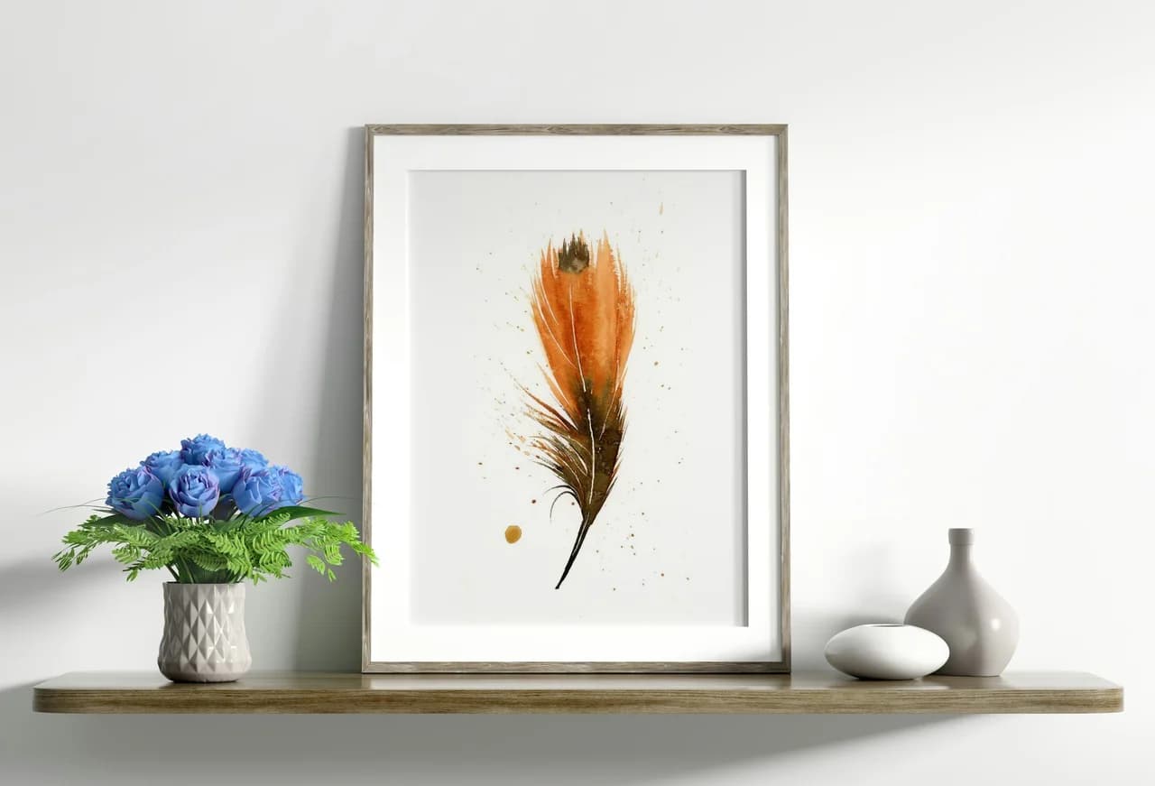 American Robin shown in a room setting