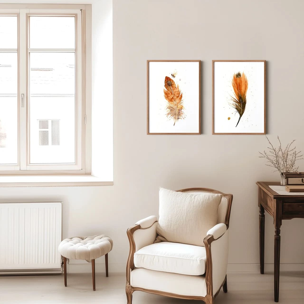 American Robin shown in a room setting
